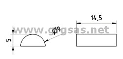 CO-CP spina di bloccaggio per porta tasti CO-MH