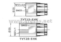 EHK fermacavo per prolunghe per sonde