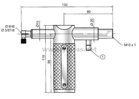 MH10-150-PG Portacomparatore con tasto di richiamo