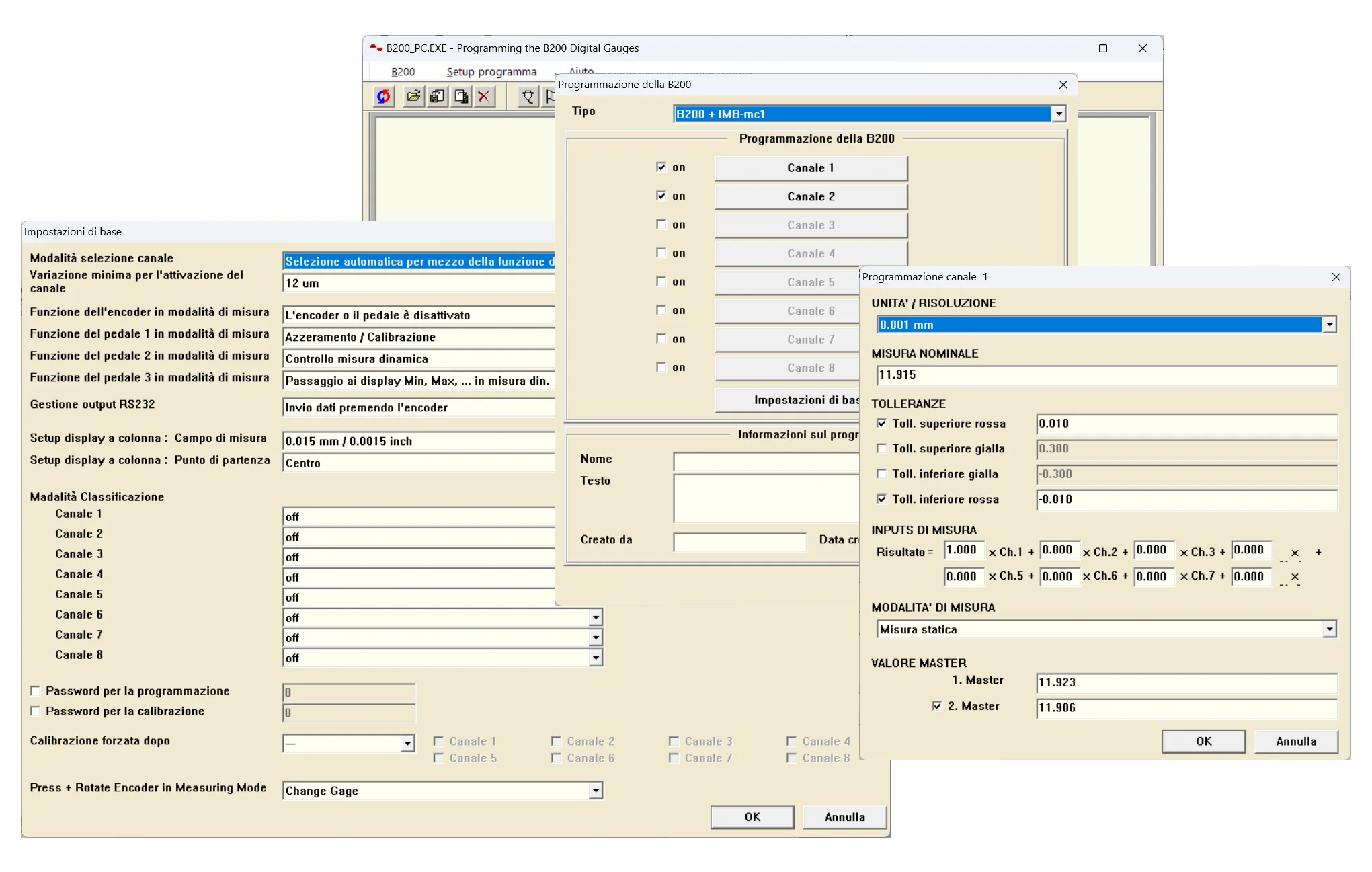 Software per la programmazione da PC della colonnina C200